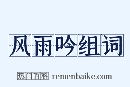 风雨吟组词是什么意思的图片